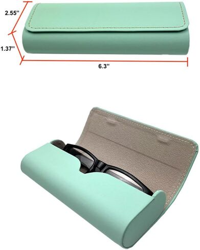 JAVOedge (4 عبوات)، حقيبة تخزين النظارات شبه الصلبة الواقية الرفيعة تناسب معظم النظارات ذات الحجم العادي للنساء والرجال in Kuwait