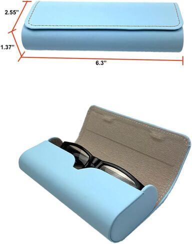 JAVOedge (4 عبوات)، حقيبة تخزين النظارات شبه الصلبة الواقية الرفيعة تناسب معظم النظارات ذات الحجم العادي للنساء والرجال in Kuwait