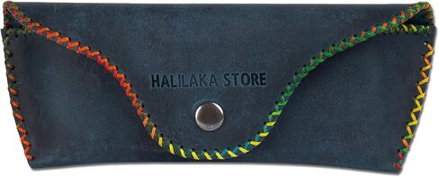 HALILAKA STORE Leather Sunglasses Case, Genuine Leather Eyeglass Case - Reading Glasses Case- Glasses Case Flexible Sunglasses Pouch Slim Case for Men and Women in Saudi Arabia