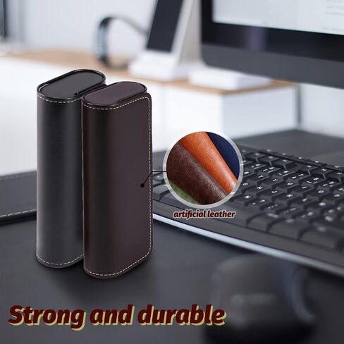 KASCLINO 2 قطعة حافظة نظارة ذات قشرة صلبة حافظة نظارة من الجلد الاصطناعي مع قطعة قماش للتنظيف حافظة نظارة شمسية على الطراز القديم in Kuwait