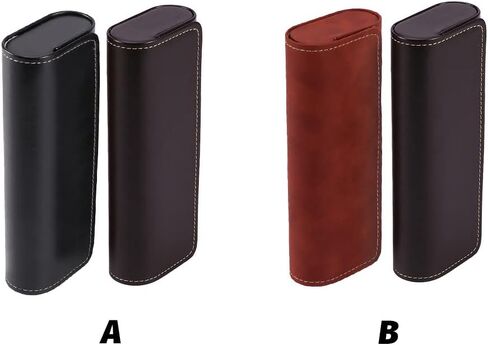 KASCLINO 2 قطعة حافظة نظارة ذات قشرة صلبة حافظة نظارة من الجلد الاصطناعي مع قطعة قماش للتنظيف حافظة نظارة شمسية على الطراز القديم in Kuwait