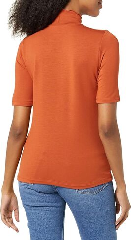 KARL LAGERFELD PARIS Women's Everyday 3/4 Sleeve Knit Top, Spicy Orange, Large in Saudi Arabia
