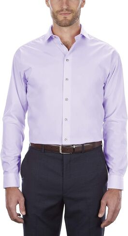Unlisted by Kenneth Cole mens Regular Fit Solid Dress Shirt, Lilac, 18 -18.5 Neck 36 -37 Sleeve XX-Large US in Saudi Arabia