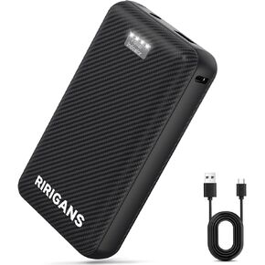 حزمة بطارية سترة ساخنة من Ririgans للنساء/الرجال، بنك طاقة 7.4 فولت 16000 مللي أمبير في الساعة، منفذ تيار مستمر 3.5 مم للسترة الساخنة، شاحن USB من النوع C لهواتف iPhone Android وما إلى ذلك in Kuwait