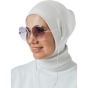 VeilWear Instant hijab for headphones and glasses, Sport head scarf, ready to wear muslim accessories for women (black)