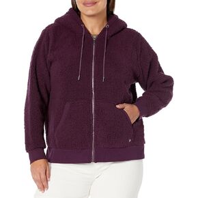 Andrew Marc Women's Teddy Fleece Full Zip Hooded Jacket