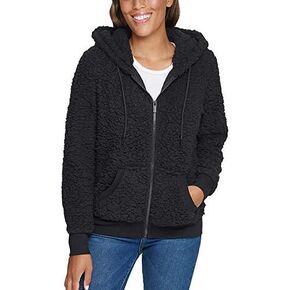 Andrew Marc Women's Teddy Fleece Full Zip Hooded Jacket in Kuwait