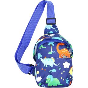 JUMISEE Cute Unicorn Dinosaur Crossbody Chest Bag Cartoon Sling Shoulder Bag for Travelling Hiking