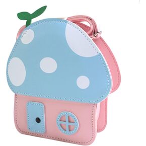محفظة أطفال لطيفة للفتيات الصغيرات، حقيبة كروس بسحاب على شكل فطر إبداعي، محفظة للأطفال الصغار، حزام كتف قابل للتعديل in Kuwait