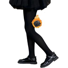 VINICUNCA جوارب طويلة مبطنة بالصوف للفتيات عالية الخصر للشتاء دافئة وقابلة للتمدد للأطفال in Kuwait