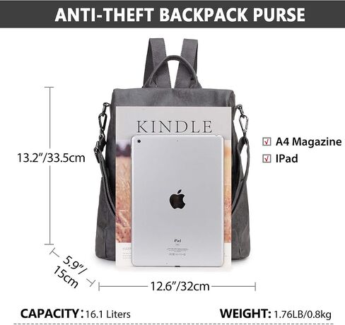 Backpack Purse for Women,Fashion Anti-Theft PU Leather Travel Shoulder Bag for Ladies Large Satchel VONXURY in Saudi Arabia