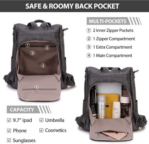 Backpack Purse for Women,Fashion Anti-Theft PU Leather Travel Shoulder Bag for Ladies Large Satchel VONXURY in Saudi Arabia