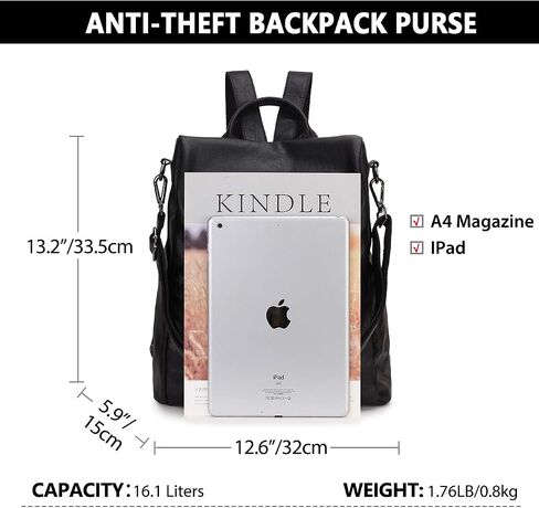 Backpack Purse for Women,Fashion Anti-Theft PU Leather Travel Shoulder Bag for Ladies Large Satchel VONXURY in Saudi Arabia