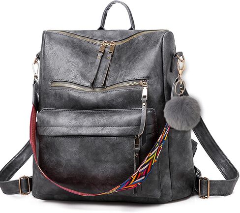 حقيبة ظهر جلدية للنساء من روزالانس، محفظة عصرية كبيرة متعددة الأغراض قابلة للتحويل، حقيبة كتف، حقائب يد للسيدات in Kuwait