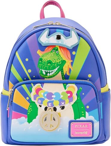 Loungefly Disney Pixar Toy Story Partysaurus Rex Womens Double Strap Shoulder Bag Mini Backpack Purse in Saudi Arabia