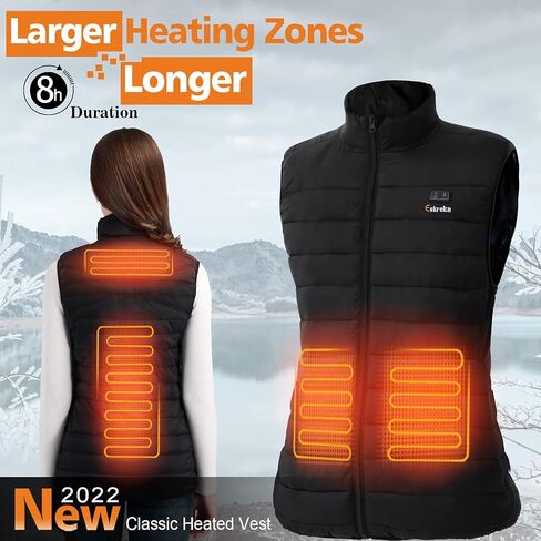 سترة Eskreka النسائية المُدفأة مع حزمة البطارية متضمنة، سترات دافئة خفيفة الوزن للنساء، قابلة لإعادة الشحن ويمكن غسلها في الغسالة، مقاس L in Kuwait