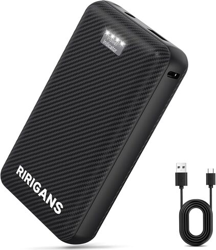 حزمة بطارية سترة ساخنة من Ririgans للنساء/الرجال، بنك طاقة 7.4 فولت 16000 مللي أمبير في الساعة، منفذ تيار مستمر 3.5 مم للسترة الساخنة، شاحن USB من النوع C لهواتف iPhone Android وما إلى ذلك in Kuwait