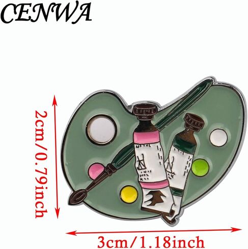 CENWA Paint Palette Artist's Brooch Pin Gift Art Teacher Gifts Artist Jewelry Art Graduation Gift in Kuwait
