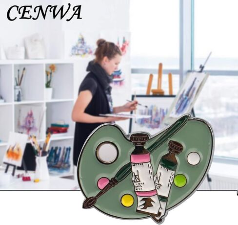CENWA Paint Palette Artist's Brooch Pin Gift Art Teacher Gifts Artist Jewelry Art Graduation Gift in Kuwait