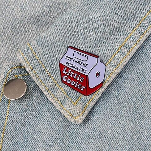 Don't hate me because I'm a little cool Words Enamel Pin Socially Awkward Badge Bag Clothes Lapel Pin Punk Jewelry Gift, 1, Metal, no gemstone in Saudi Arabia