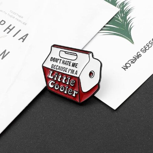 Don't hate me because I'm a little cool Words Enamel Pin Socially Awkward Badge Bag Clothes Lapel Pin Punk Jewelry Gift, 1, Metal, no gemstone in Saudi Arabia
