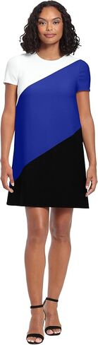 London Times Women's A-line Color Block Dress Office Work Shower in Saudi Arabia