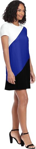 London Times Women's A-line Color Block Dress Office Work Shower in Saudi Arabia