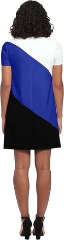 London Times Women's A-line Color Block Dress Office Work Shower in Saudi Arabia