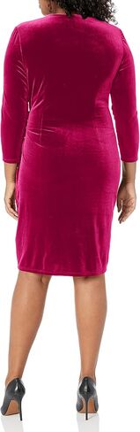 فستان Anne Klein النسائي المخملي الكلاسيكي الملفوف in Kuwait