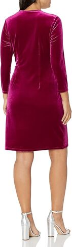 فستان Anne Klein النسائي المخملي الكلاسيكي الملفوف in Kuwait