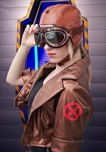 PROCOS Steampunk PU Leather Aviator Hat Vintage Pilot Cap with Ear Flaps Brown in Saudi Arabia