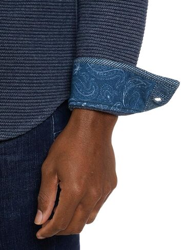 Robert Graham Men's Brunner Long Sleeve Button Down Waffle Overshirt in Saudi Arabia
