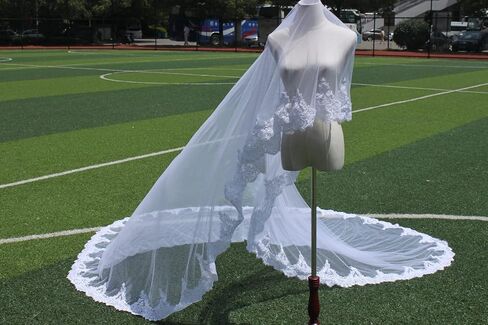 LRFDRESS Long Cathedral tail Ivory White Wedding Veils for bride Bridal veil Accessories in Saudi Arabia