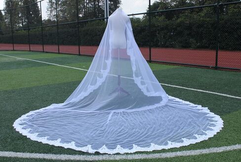 LRFDRESS Long Cathedral tail Ivory White Wedding Veils for bride Bridal veil Accessories in Saudi Arabia