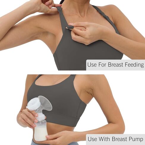 V VOCNI Nursing Bras for Breastfeeding Maternity Sports Bras Tank Top Sexy Crisscross Back Workout Yoga Pregnancy Bra in Saudi Arabia