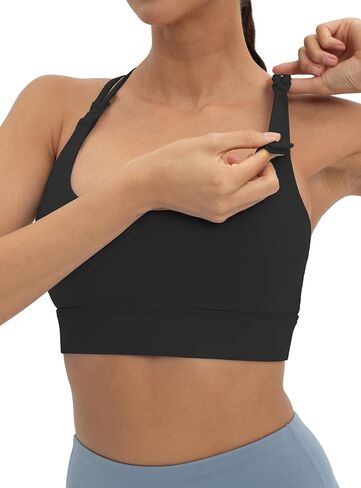V VOCNI Nursing Bras for Breastfeeding Maternity Sports Bras Tank Top Sexy Crisscross Back Workout Yoga Pregnancy Bra in Saudi Arabia