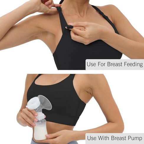 V VOCNI Nursing Bras for Breastfeeding Maternity Sports Bras Tank Top Sexy Crisscross Back Workout Yoga Pregnancy Bra in Saudi Arabia