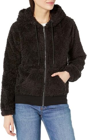 Andrew Marc Women's Teddy Fleece Full Zip Hooded Jacket in Kuwait