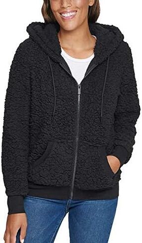 Andrew Marc Women's Teddy Fleece Full Zip Hooded Jacket in Kuwait