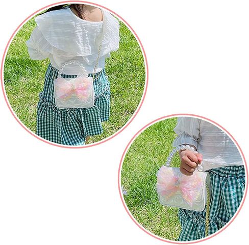 حقيبة يد للفتيات الصغيرات من ELEMIRSA للأطفال الصغار، حقيبة يد للأميرة التظاهرية، باللون الوردي الفاتح in Kuwait