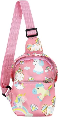 JUMISEE Cute Unicorn Dinosaur Crossbody Chest Bag Cartoon Sling Shoulder Bag for Travelling Hiking in Kuwait