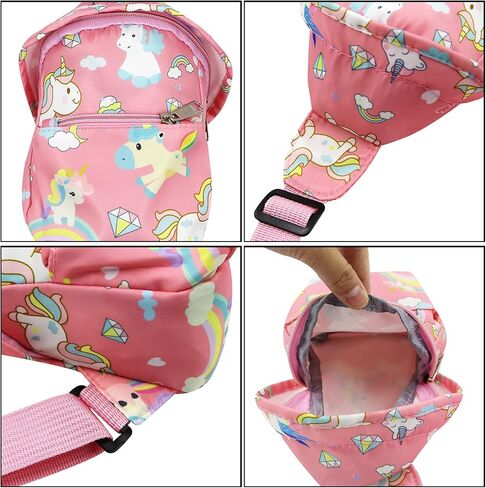JUMISEE Cute Unicorn Dinosaur Crossbody Chest Bag Cartoon Sling Shoulder Bag for Travelling Hiking in Kuwait