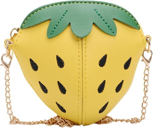 Caviotess Fashion Strawberry Little Girls محفظة كروس جلدية صغيرة حقيبة كتف حقيبة يد مخلب المحفظة in Kuwait