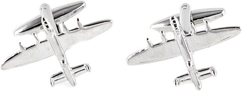 Plane Airplane Pilot Jets 6 Pairs Cufflinks in a Presentation Gift Box, Collar Tabs & Polishing Cloth in Saudi Arabia