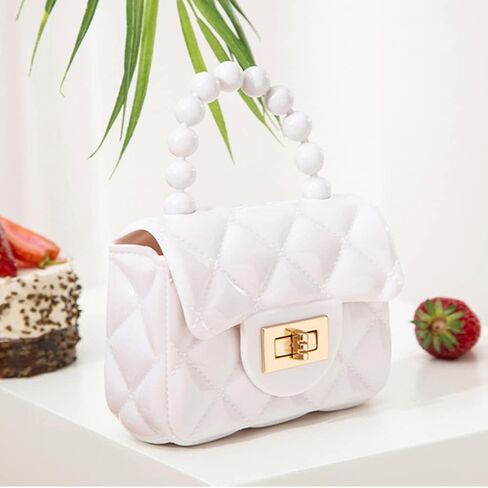 Little Girls Mini Purse PVC Handbag Bag Coin Wallets for Kids Gifts Presents (Black) in Saudi Arabia