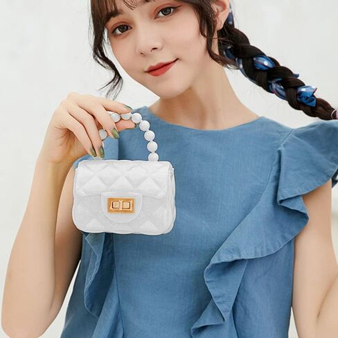 Little Girls Mini Purse PVC Handbag Bag Coin Wallets for Kids Gifts Presents (Black) in Saudi Arabia
