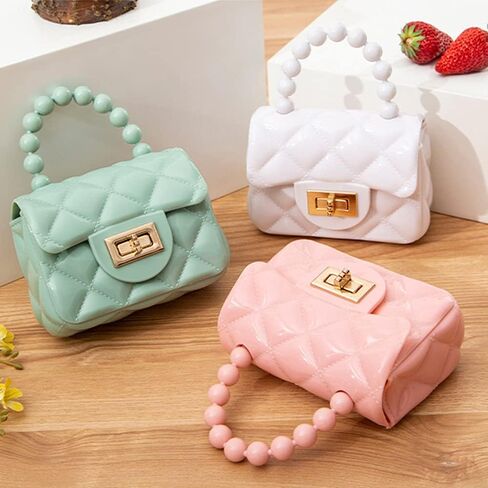 Little Girls Mini Purse PVC Handbag Bag Coin Wallets for Kids Gifts Presents (Black) in Saudi Arabia