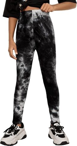 WDIRARA Girl's Camo Print Athletic Leggings Dance Running Yoga Knitted Pants in Saudi Arabia