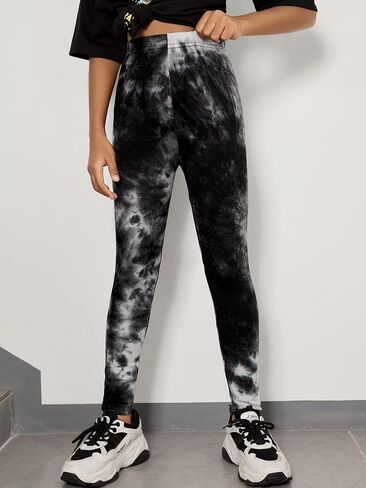 WDIRARA Girl's Camo Print Athletic Leggings Dance Running Yoga Knitted Pants in Saudi Arabia
