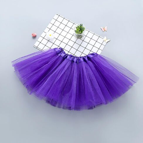 Zhzrche Toddler Girls Multicolor Tutu Skirts 3 Layered Ballet Tutu Little Girl Fluffy Tutu Birthday Party Dance Skirts in Saudi Arabia